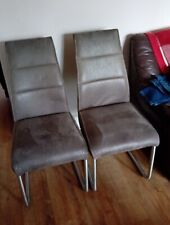 Dining chairs suede for sale  MANCHESTER