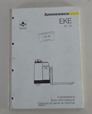 Catalogo Ricambi Jungheinrich Eke 20 - 30 Carrello Elevatore Di 1984, usato usato  Spedire a Italy