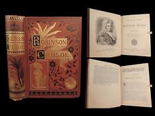 1864 Robinson Crusoe Daniel Defoe Voyages naufrágio ilustrado inglês clássico comprar usado  Enviando para Brazil