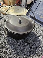 VINTAGE LODGE #8 CAST IRON DUTCH OVEN WITH LID USA 10-1/4"  ~ EXCELLENT , used for sale  Shipping to South Africa
