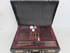 72 Piece 18/10 Stainless Steel Gold Plated Cutlery Set In Case, Rostfrei, used for sale  Shipping to South Africa