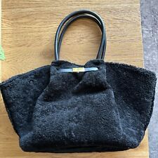 Usado, Bolsa tote feminina DeMellier preta The New York fivela shearling alça superior comprar usado  Enviando para Brazil