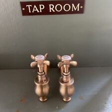 Refurbished Brass Globe Bath Taps Unlacquered Ideal Kitchen Or Bathroom - L18 for sale  Shipping to South Africa