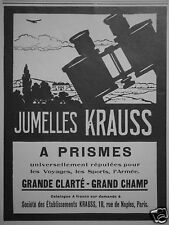 Publicité 1927 jumelles d'occasion  Compiègne