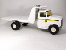 Vintage ERTL John Deere 1/16 Caminhão Cama Inclinável 17" Branco Flatbed #594 Brinquedo de Aço EUA comprar usado  Enviando para Brazil