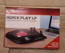 ION Quick Play Turntable USB Powered LP to MP3 Converter Brand New Open Box for sale  Shipping to South Africa