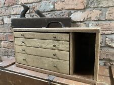 Vintage Oak Engineers / Clock Makers Tool Box / Cabinet with Drawers for sale  TARPORLEY