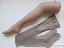 Ladies Quality Classic Shaped 15 Denier Sheer Lycra Tights Beige Grey 2 Pair Med for sale  Shipping to South Africa
