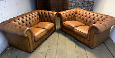 Chesterfield leather two for sale  UK