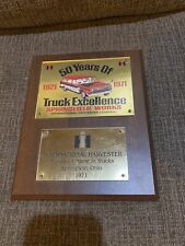 1971 International Truck Travelall IH Springfield Works Sign Plaque IH 50 Years for sale  York