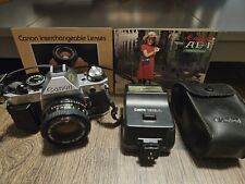 Canon AE-1 Program SLR 35mm Film Camera With Extras - Lens, Flash SEE DESC for sale  Shipping to South Africa