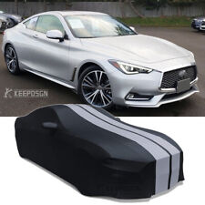 Capa de carro interna à prova de poeira listra cinza + bolsa para INFINITI Q60 Coupe cetim elástico comprar usado  Enviando para Brazil