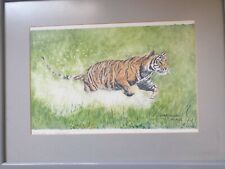 Original watercolour tiger for sale  CARDIFF