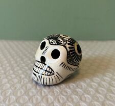 Crânio de cerâmica pintado à mão pequeno dia dos mortos 2” pássaro preto e branco comprar usado  Enviando para Brazil