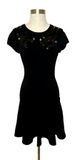 Diane Von Furstenberg DVF LBD Renee Embellished Black Dress Size S Quiet Luxury for sale  Shipping to South Africa