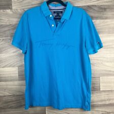 Camisa polo feminina Tommy Hilfiger ajuste personalizado L azul manga curta 100% algodão comprar usado  Enviando para Brazil