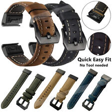 Quick Fit Genuine Leather Strap Band For Garmin Fenix 5 5X Plus 6 6X 6S Pro 7 7X myynnissä  Leverans till Finland