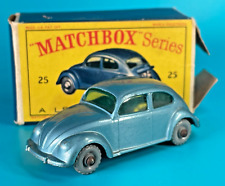 VW Bug Volkswagen Sedan Matchbox Lesney #25 com caixa D GPW ESTADO PERFEITO!! Cinza cinza comprar usado  Enviando para Brazil