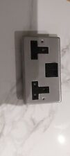 brushed steel electrical sockets for sale  BACUP