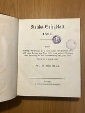 Reichsgesetzblatt 1871 1883 gebraucht kaufen  Knetzgau