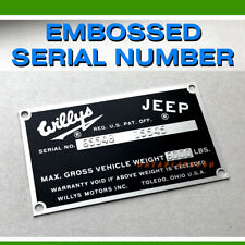 WILLYS JEEP  FC-150 170 PLATE STATION WAGON PICK UP DATA TAG for sale  Shipping to Canada