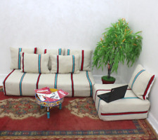 Sofá de chão marroquino, sofá de chão marroquino, conjunto de sofá de chão travesseiros pufe comprar usado  Enviando para Brazil