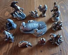 Used, Pewter Animal Lot Ark Penquin Octapus Camel Horse Elephant Hudson Hallmark for sale  Shipping to South Africa