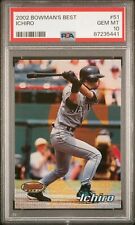 2002 Bowman's Best Baseball ICHIRO #51 REFRATOR 2º ANO PSA 10 🔥 POP 15 RARO comprar usado  Enviando para Brazil