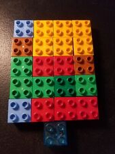 Lote de tijolos quadrados Lego grande azul vermelho verde amarelo comprar usado  Enviando para Brazil