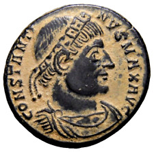 MUY RARO Constantine I Æ Nummus. Moneda romana Arelate, AD 333 Gloria PCONS con certificado de autenticidad segunda mano  Embacar hacia Argentina