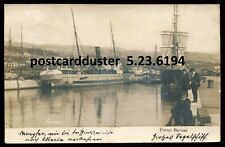 Usado, CROÁCIA Fiume/ Rijeka 1916 Porto Baross navios. Cartão postal com foto real comprar usado  Enviando para Brazil