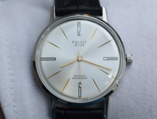Relógio mecânico POLJOT De Luxe pulseira de couro ultra fina masculino vintage comprar usado  Enviando para Brazil