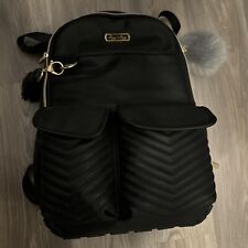 Itzy Ritzy Leather Large Diaper Backpack Bag Travel Black 15" Inch PLEASE READ! for sale  Shipping to South Africa