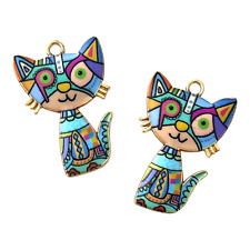Colorful cat charms for sale  Henderson