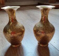 Vintage brass vases for sale  LANARK