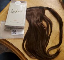 Easyouth Human Hair Ponytail Extensions Clip on  14inches - Dark Brown  for sale  Shipping to South Africa