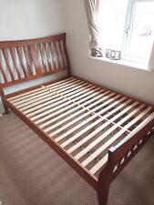 solid wood sleigh bed for sale  STOCKPORT