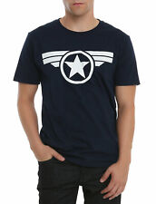 Camisa masculina logotipo Capitão América Soldado Invernal Marvel nova P comprar usado  Enviando para Brazil