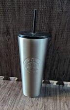 Copo frio Starbucks aço inoxidável prata sirene copo com tampa preta 24 oz comprar usado  Enviando para Brazil