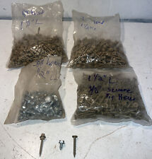 9LB LOT OF SCREWS, Roofing, 1/2”, 1 1/2”, Brown, Sheet Metal, used for sale  Shipping to South Africa