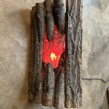 Usado, Toras de lareira vintage iluminadas fogo falso elétrico meados do século moderno, comprar usado  Enviando para Brazil