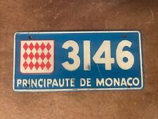 1953 Monaco Wheaties mini placa de licença de bicicleta 5” x 2”, usado comprar usado  Enviando para Brazil