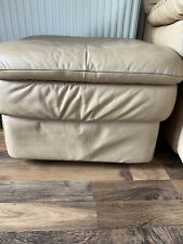 Leather sofa yellow for sale  CHEADLE