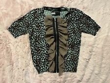 Ruffled leopard cardigan for sale  Spencer