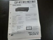 Esquema original manual de servicio Sony CDP-M11/M12/M21/M41, usado segunda mano  Embacar hacia Argentina