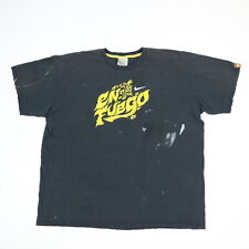 Camiseta Vintage Nike En Fuego Pintura Preta Distress Fire Air Bakin Skate 2XL comprar usado  Enviando para Brazil