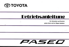 Toyota paseo bedienungsanleitu gebraucht kaufen  Padenstedt