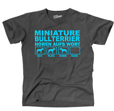 Usato, Cani Motivo T-shirt miniature Bull Terrier sentire parola bulli siviwonder usato  Spedire a Italy