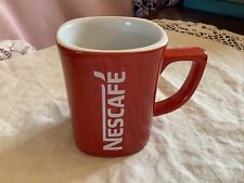 Used, Nescafe Red Cheeky Mug Square Shaped Coffee Cup The Morning Rusher Design for sale  Shipping to South Africa