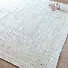 Rug 100% Natural Jute Braided Style White Carpet Modern Rustic Look Area Rug for sale  Shipping to South Africa